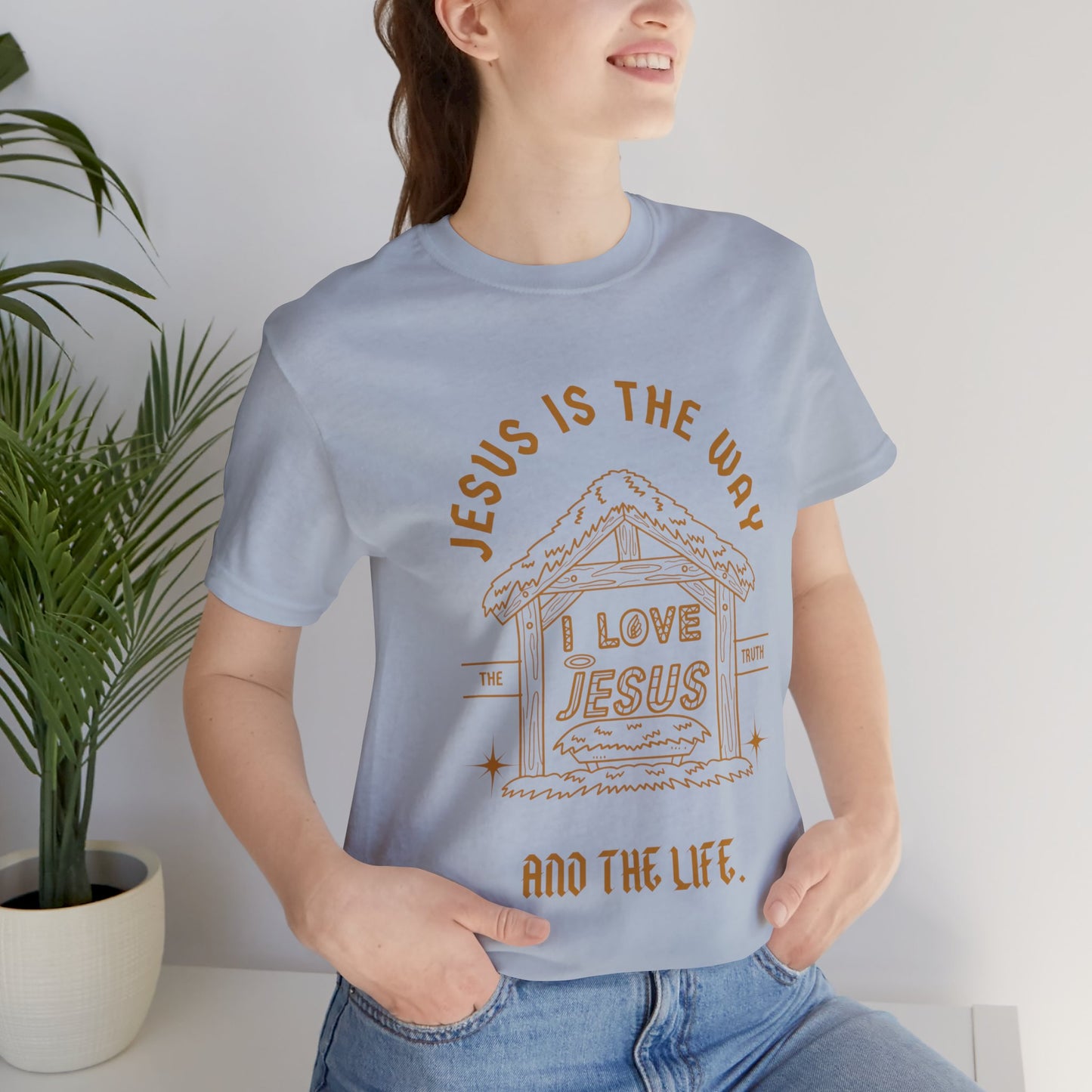 Jesus is the Way Inspirational Christian T-Shirt with Religious Graphics Ideal Religious Gift Ideas for men and Women.