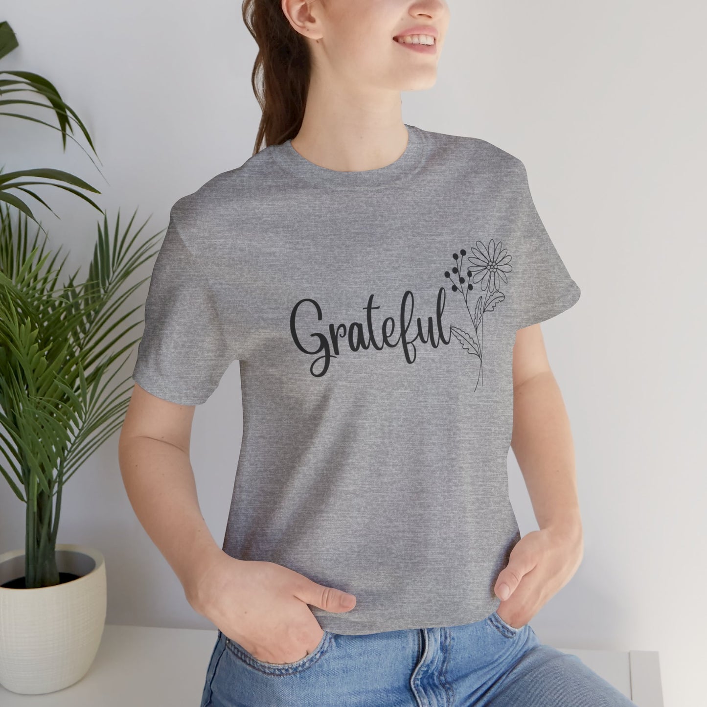 Grateful Inspirational Christian T-Shirt with Religious Graphics Ideal Religious Gift Ideas for Women