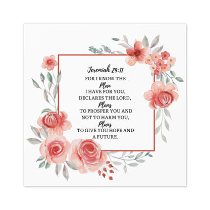 Christian Stickers, I Know the Plans I have for You, Devotional Journal Sticker, Christian Vinyl Sticker