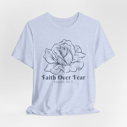 Faith Over Fear Minimalist Christian Tshirt