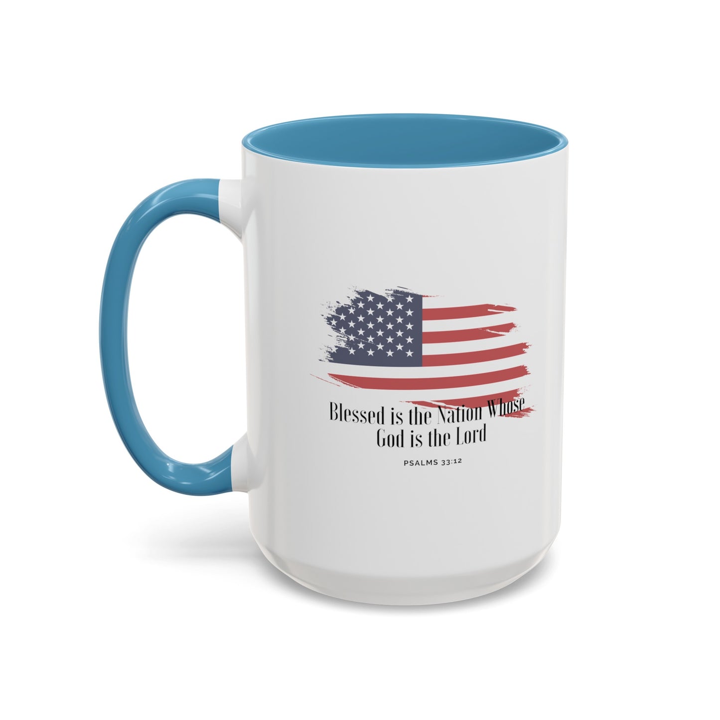 American flag Mug with Bible Verse Christian coffee mugs for Mom Christian Coffee Mug with Bless America Inspirational Message Coffee Mug in 11oz Coffee Mug in 15 oz for coffee lovers