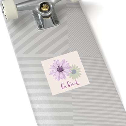 Cute Be Kind Sticker with Bible Verse Square Sticker Be Kind Christian Sticker with Flowers