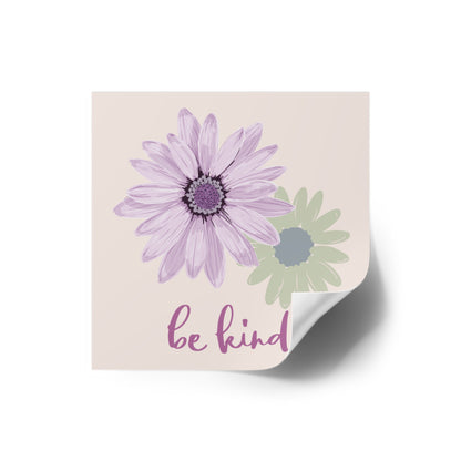 Cute Be Kind Sticker with Bible Verse Square Sticker Be Kind Christian Sticker with Flowers