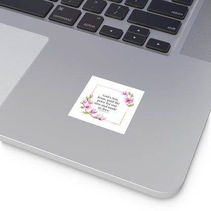 Christian Stickers, Jesus Paid The Price Sticker, Devotional Journal Sticker, Christian Vinyl Sticker