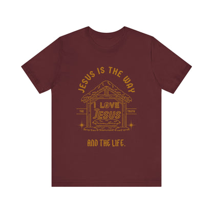 Jesus is the Way Inspirational Christian T-Shirt with Religious Graphics Ideal Religious Gift Ideas for men and Women.