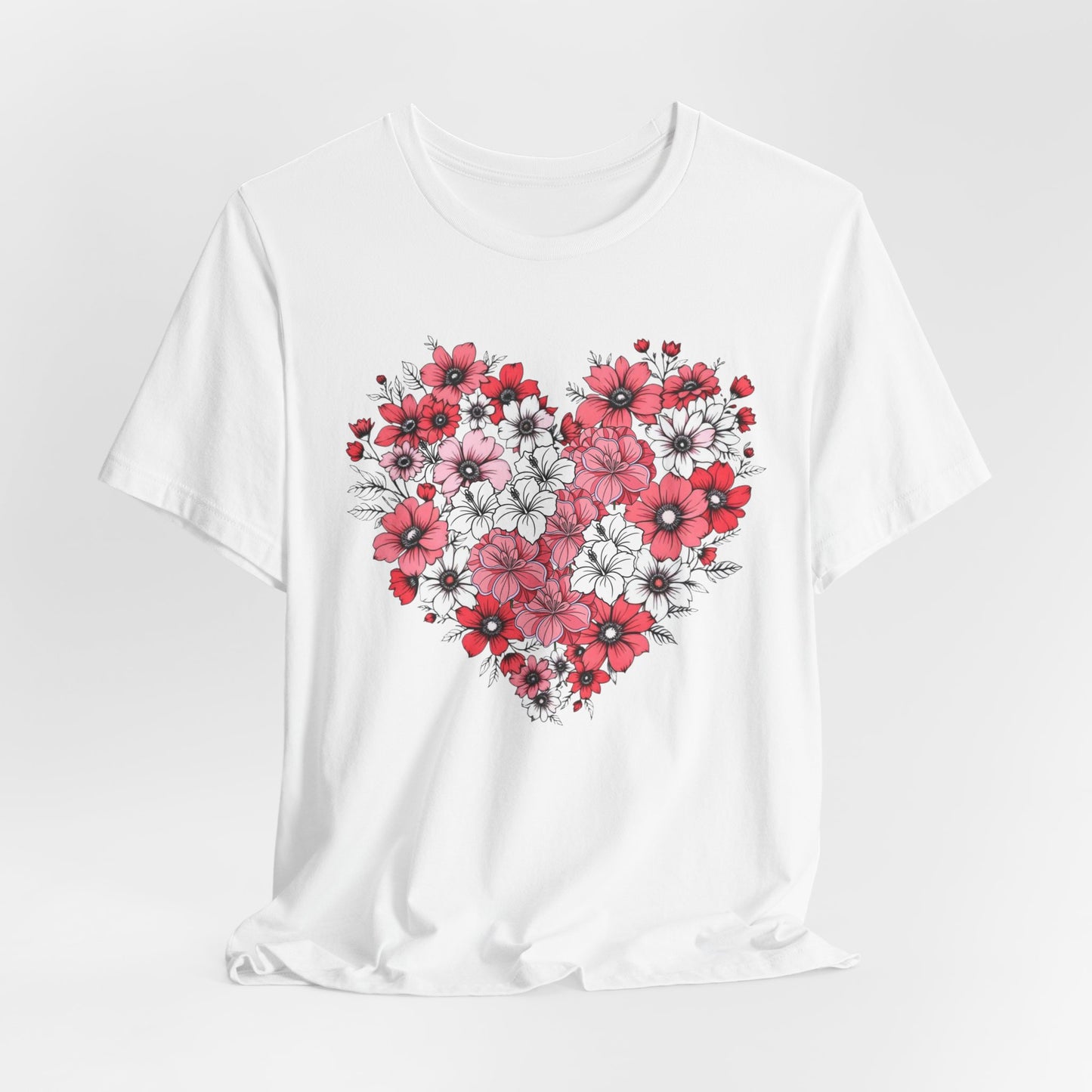 Love Heart and Flowers Tshirt
