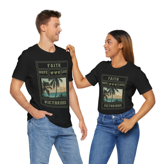 Faith Hope Love Inspirational Christian T-Shirt with Positive Message Ideal Christian Gift Ideas for Women
