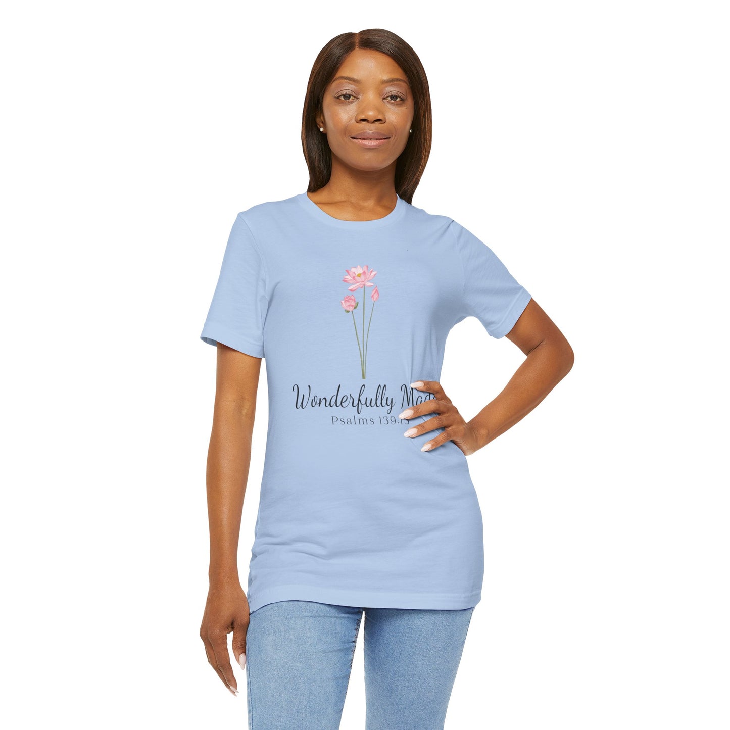 Wonderfully Made Spiritual Clothing for Daily Wear T-Shirt Ideal Christian Gift Ideas for Women