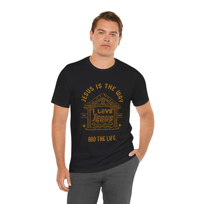 Jesus is the Way Inspirational Christian T-Shirt with Religious Graphics Ideal Religious Gift Ideas for men and Women.