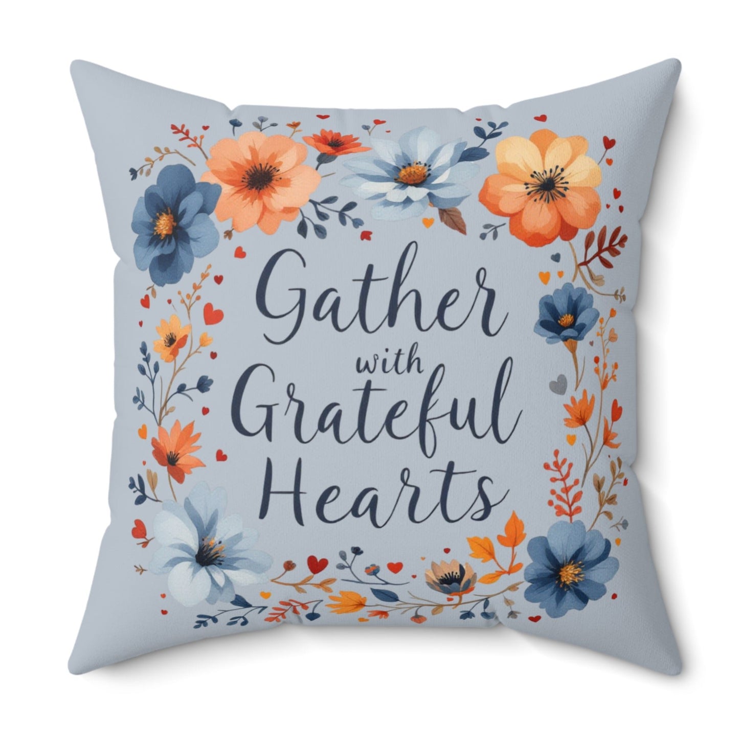 Gather Together Christian Pillow, Christain Throw Pillow, Spun Polyester Square Pillow, Decorative Thanksgiving Pillow