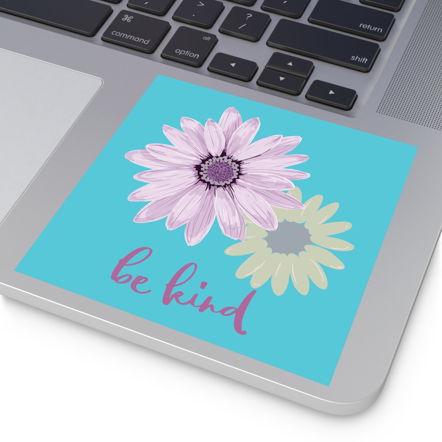 Be Kind Sticker with Bible Verse Square Sticker Be Kind Christian Sticker- Turquoise