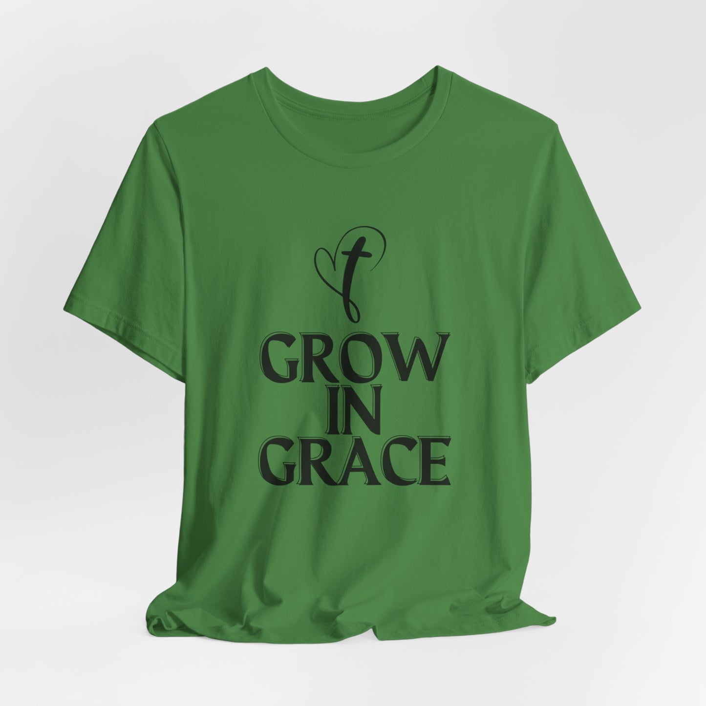 Grow in Grace Inspirational, Comfortable Church Tee with a Positive Message Ideal Christian Gift Idea for Men and Women.