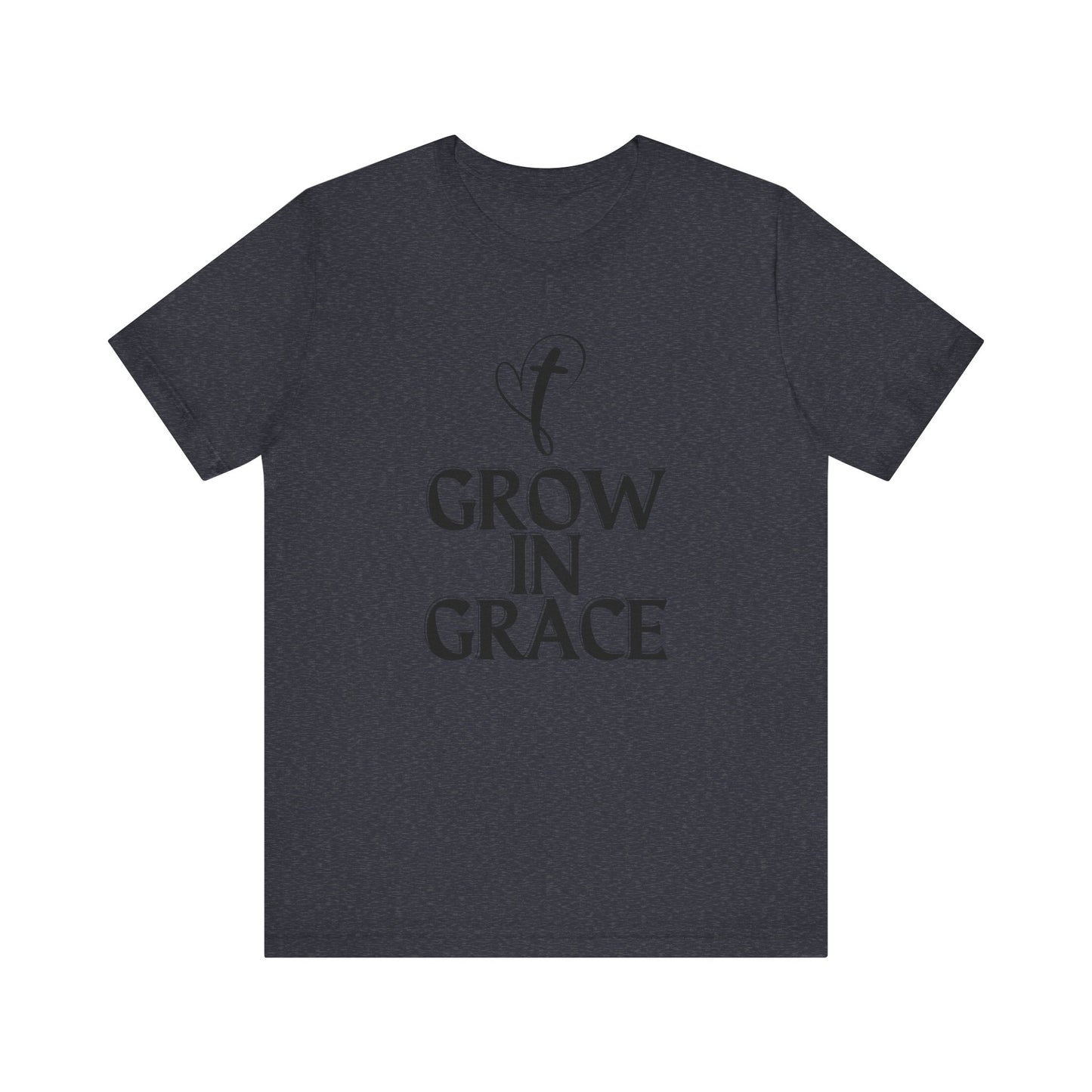 Grow in Grace Inspirational, Comfortable Church Tee with a Positive Message Ideal Christian Gift Idea for Men and Women.