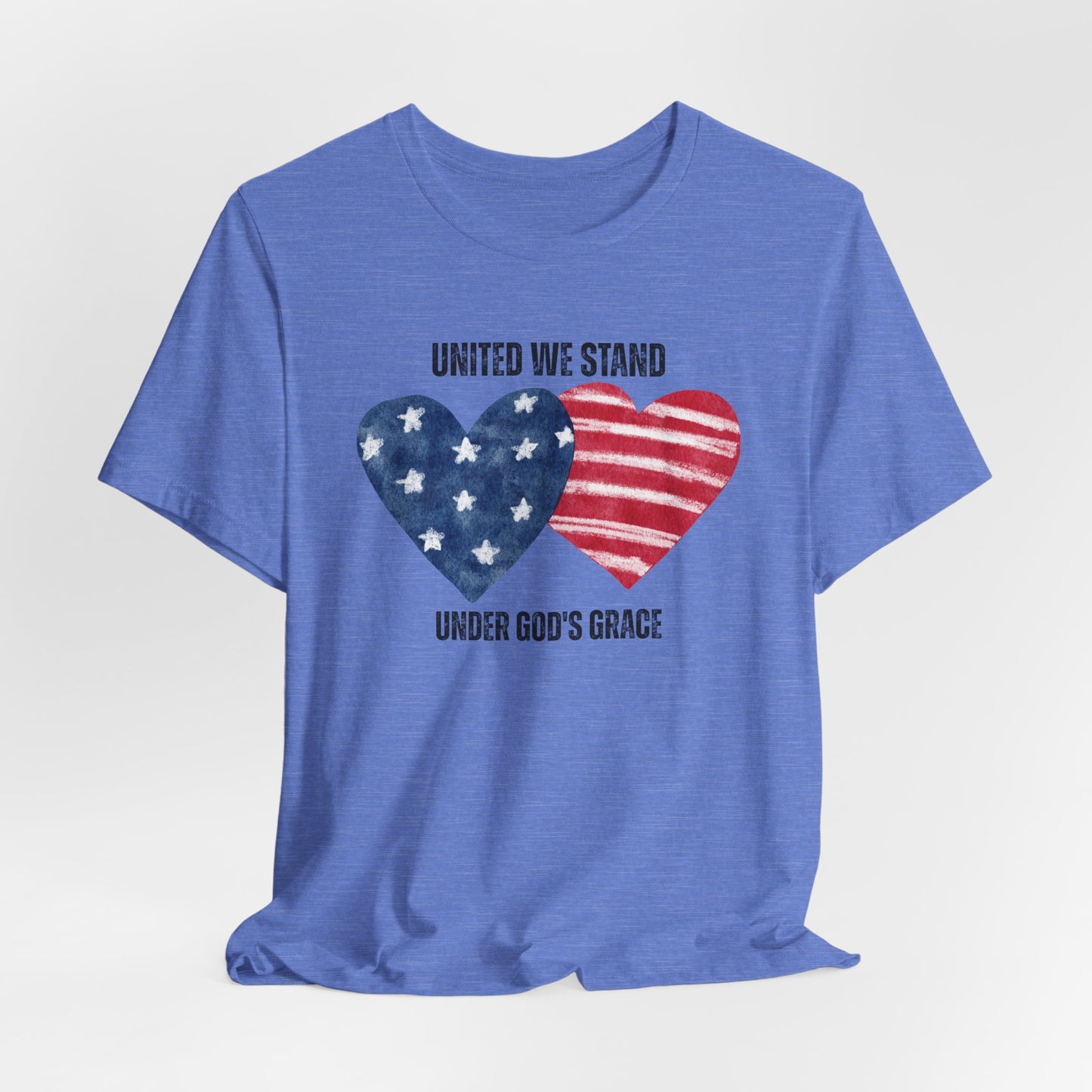 United We Stand Under God's Grace USA Christian Tshirt