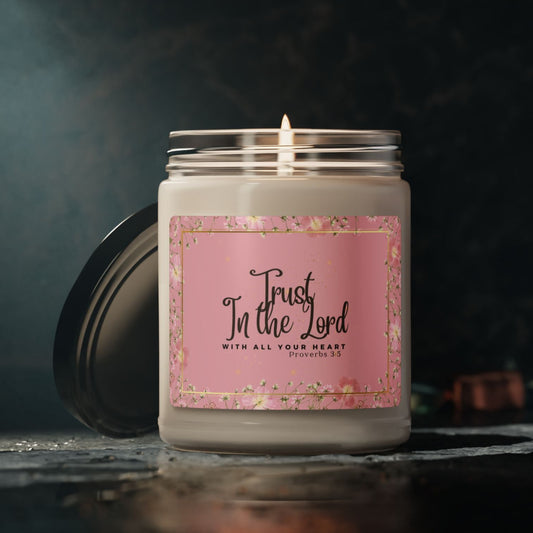 Trust in The Lord Christian Candle