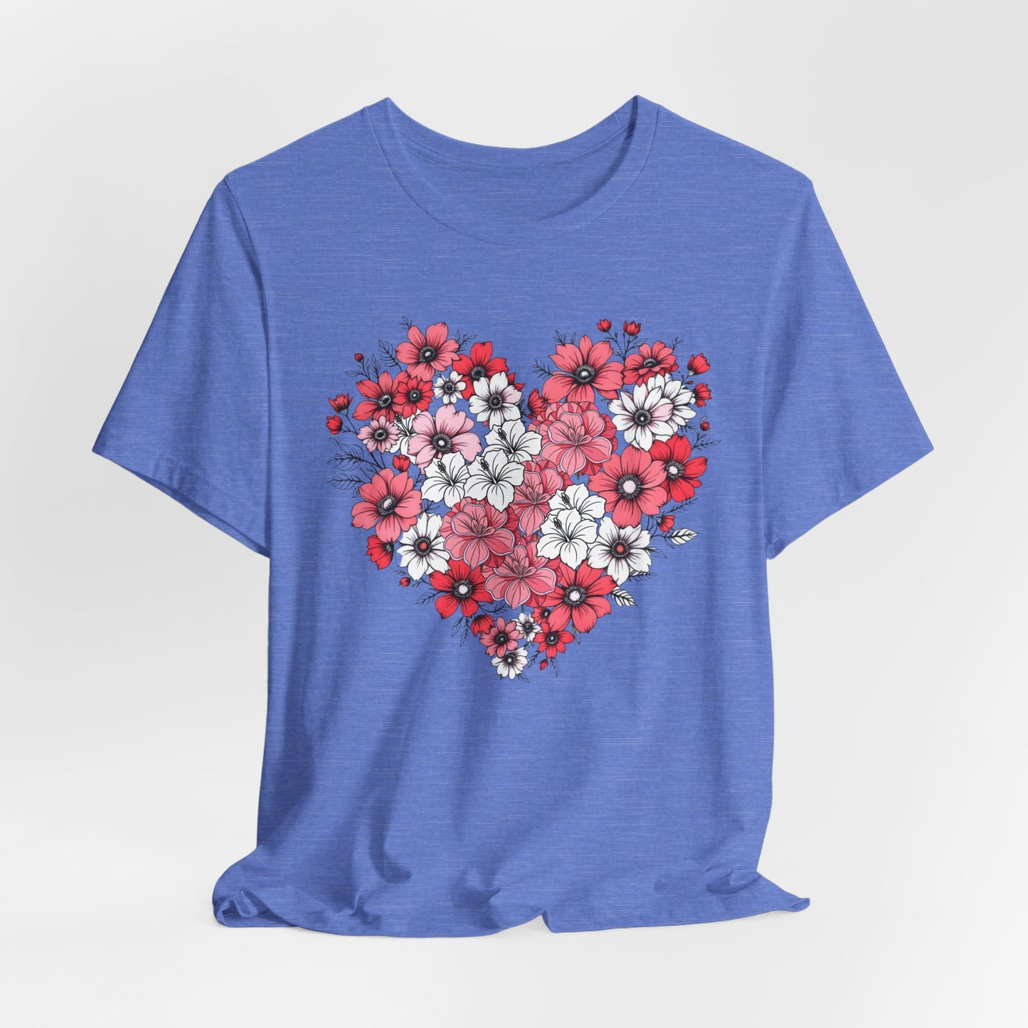 Love Heart and Flowers Tshirt