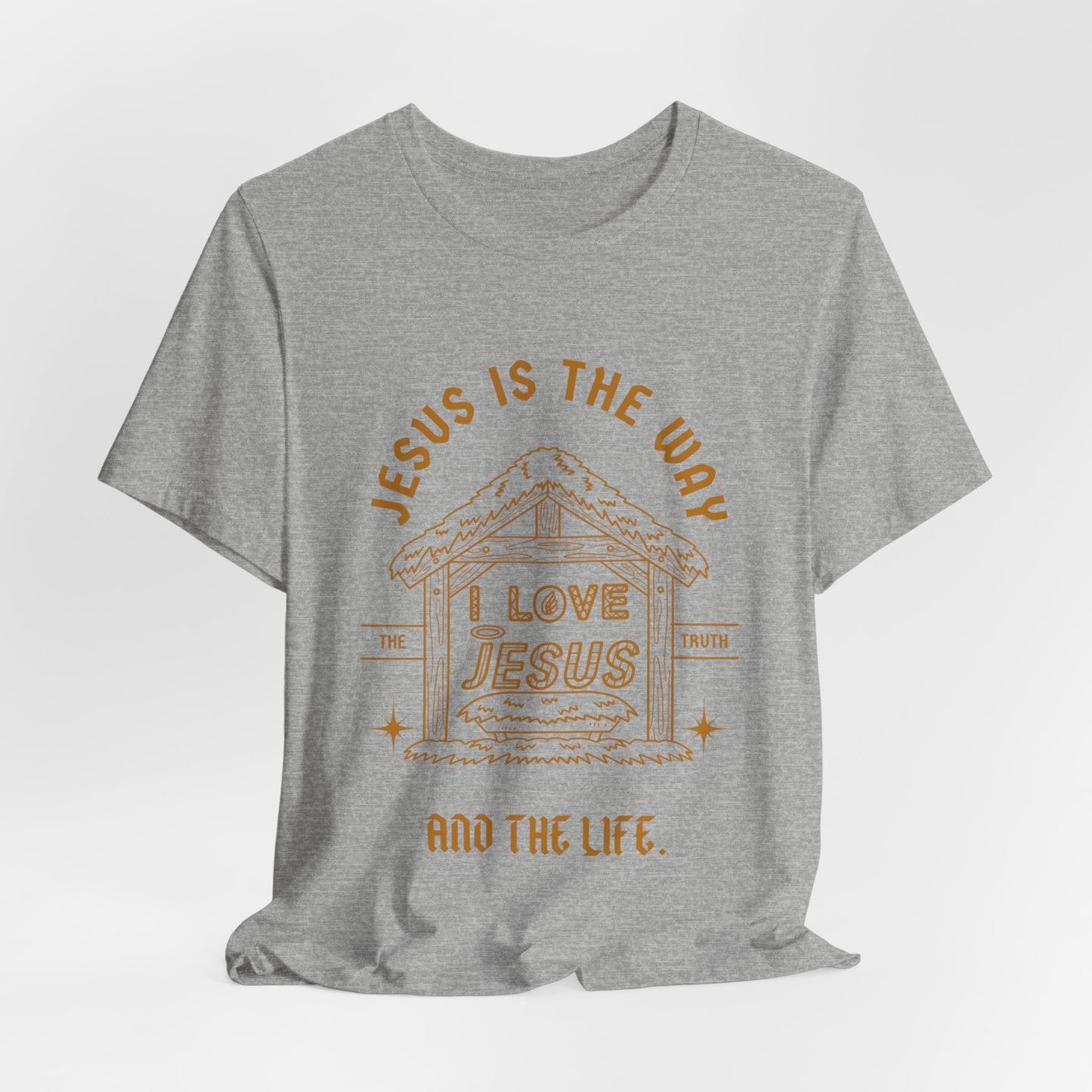 Jesus is the Way Inspirational Christian T-Shirt with Religious Graphics Ideal Religious Gift Ideas for men and Women.