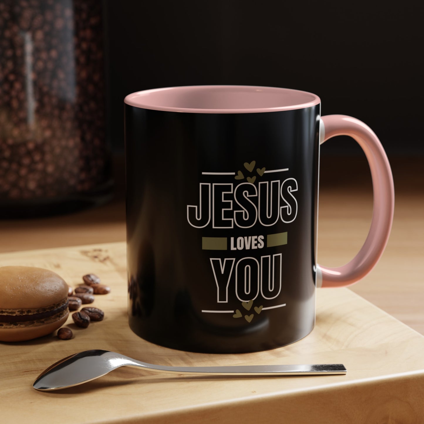 Jesus Loves You Mug with Bible Verse Christian coffee mugs for Mom Christian Coffee Mug with Inspirational Message Accent Coffee Mug in 11oz Coffee Mug in 15 oz for coffee lovers