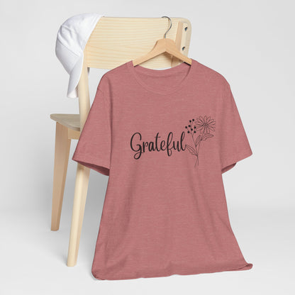 Grateful Inspirational Christian T-Shirt with Religious Graphics Ideal Religious Gift Ideas for Women