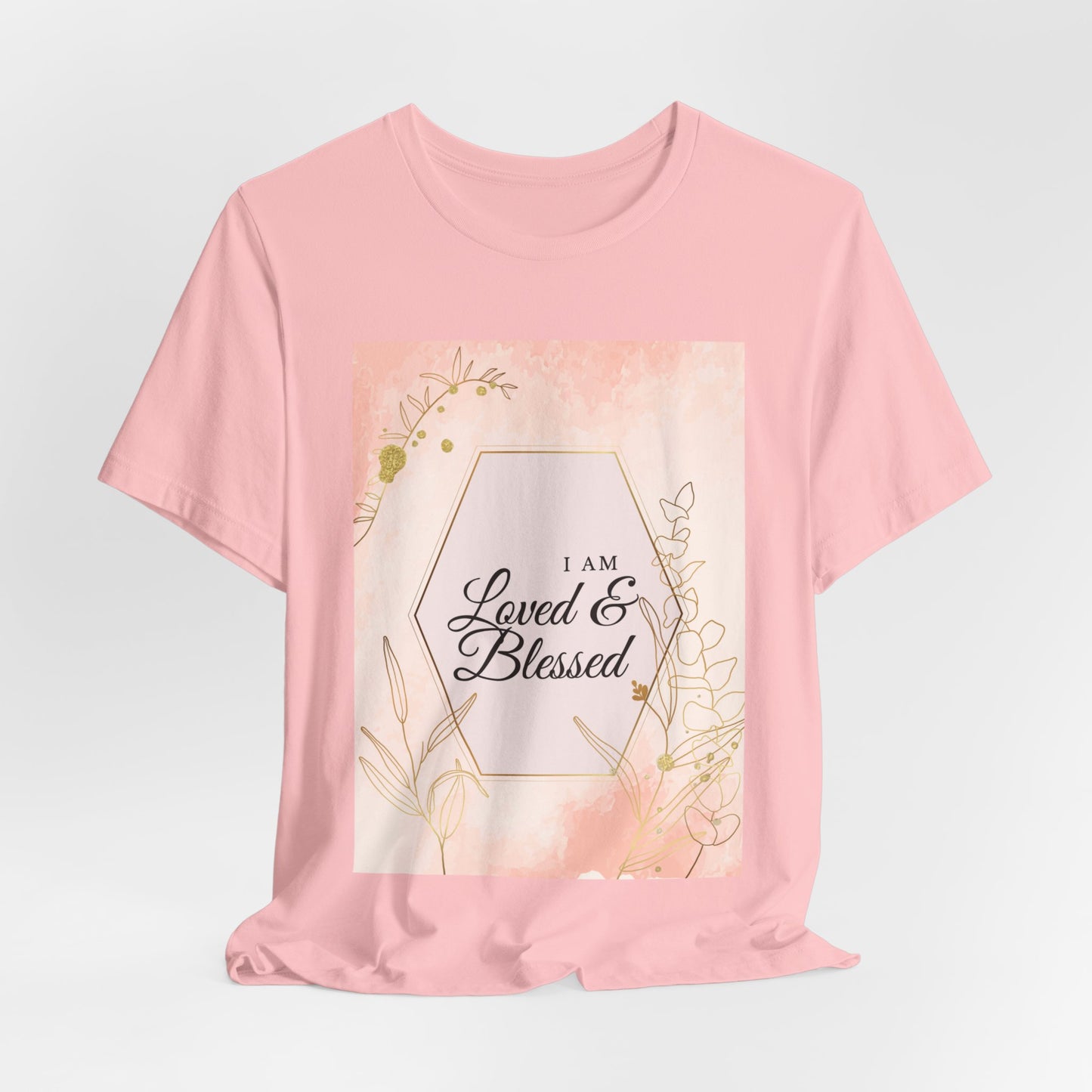 I am Loved and Blessed Comfortable Church Tee and Faith Inspired Christian T-Shirt Ideal Religious Gift Ideas for Women