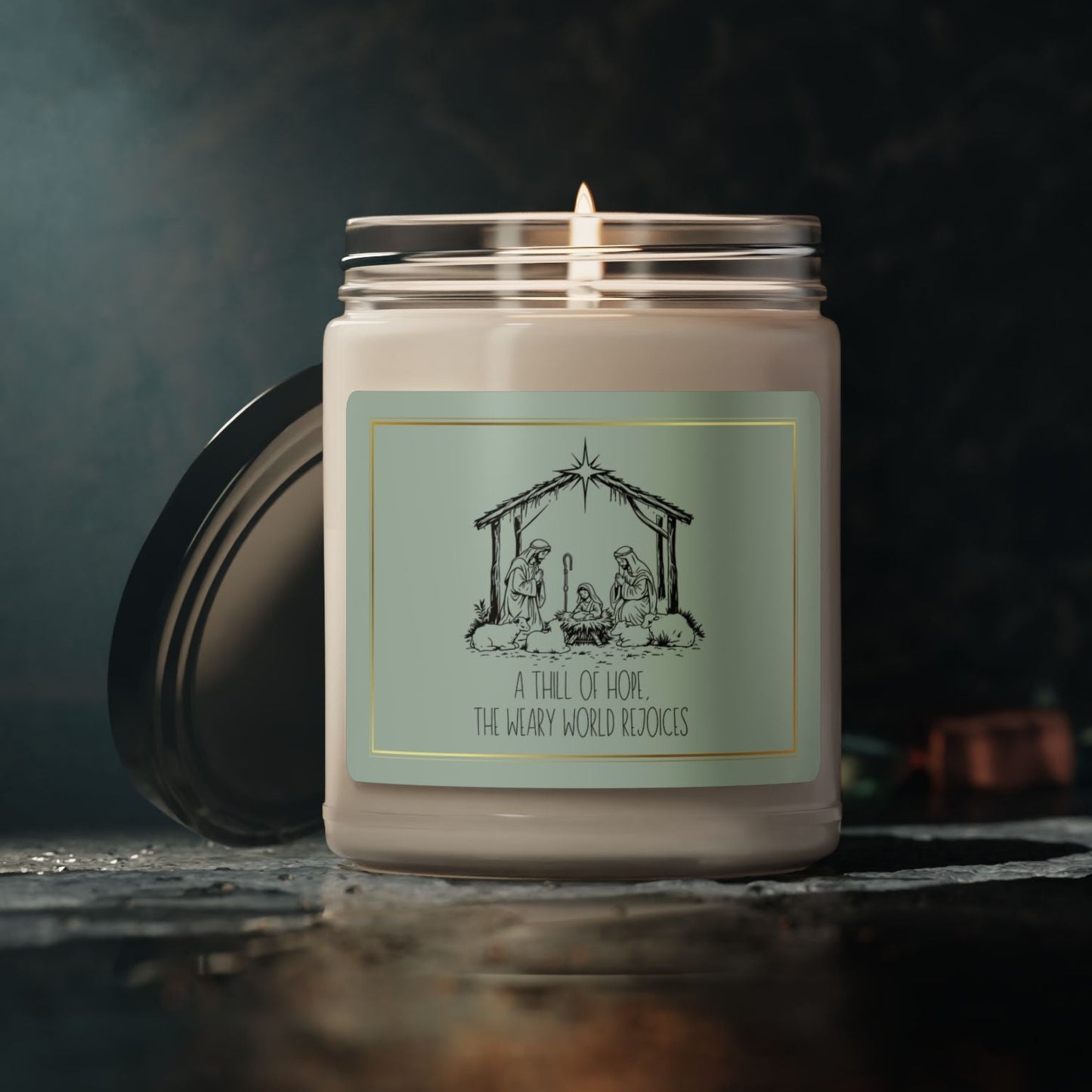 A Thrill of Hope Christmas Christian Candle