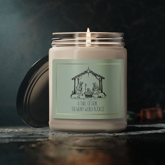 A Thrill of Hope Christmas Christian Candle