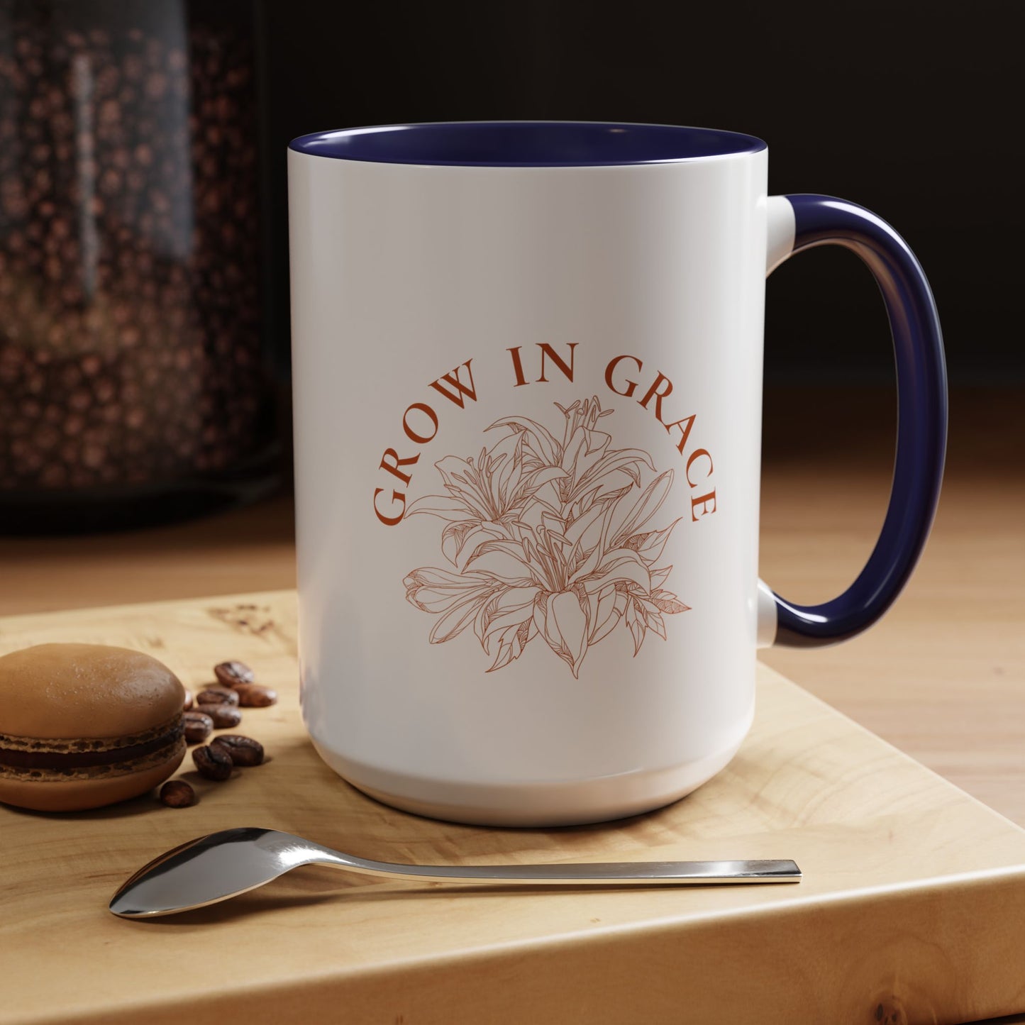 Grow in Grace Color Christian coffee mug