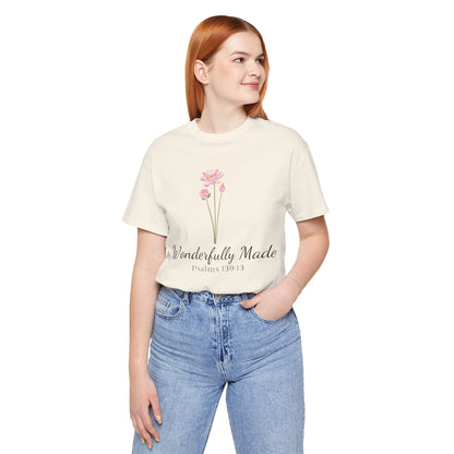 Wonderfully Made Spiritual Clothing for Daily Wear T-Shirt Ideal Christian Gift Ideas for Women