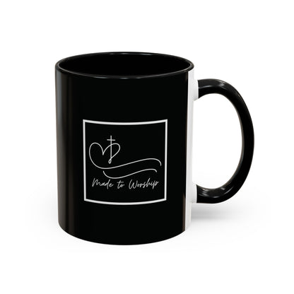 Made to Worship Mug with Bible Verse Christian coffee mugs for Mom Christian Coffee Mug with Inspirational Message Accent Coffee Mug in 11oz Coffee Mug in 15 oz for coffee lovers