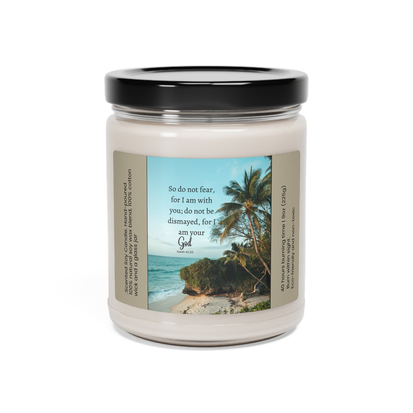 Do Not Fear Candle Christian Bible Verse Candle with Inspirational Message Religious Spiritual Gifts for Women 9 oz Scented Soy Candles