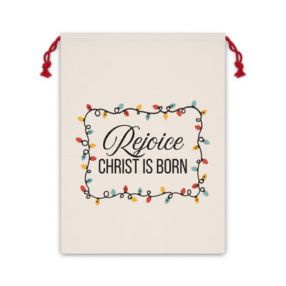 Rejoice Christ is Born Christian Christmas Gift Bag