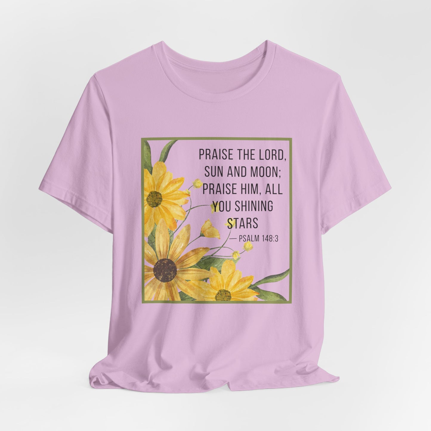 Praise the Lord Sun & Moon Tee | Faith-Inspired Christian Apparel Psalm 143:3