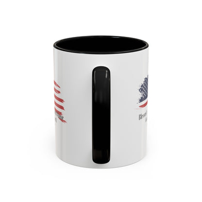 American flag Mug with Bible Verse Christian coffee mugs for Mom Christian Coffee Mug with Bless America Inspirational Message Coffee Mug in 11oz Coffee Mug in 15 oz for coffee lovers