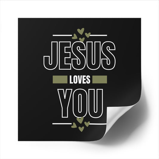 Christian Stickers, Jesus Loves You Sticker, Notebook Stickers, Christian Vinyl Sticker, Christian Decal for Water Bottle,