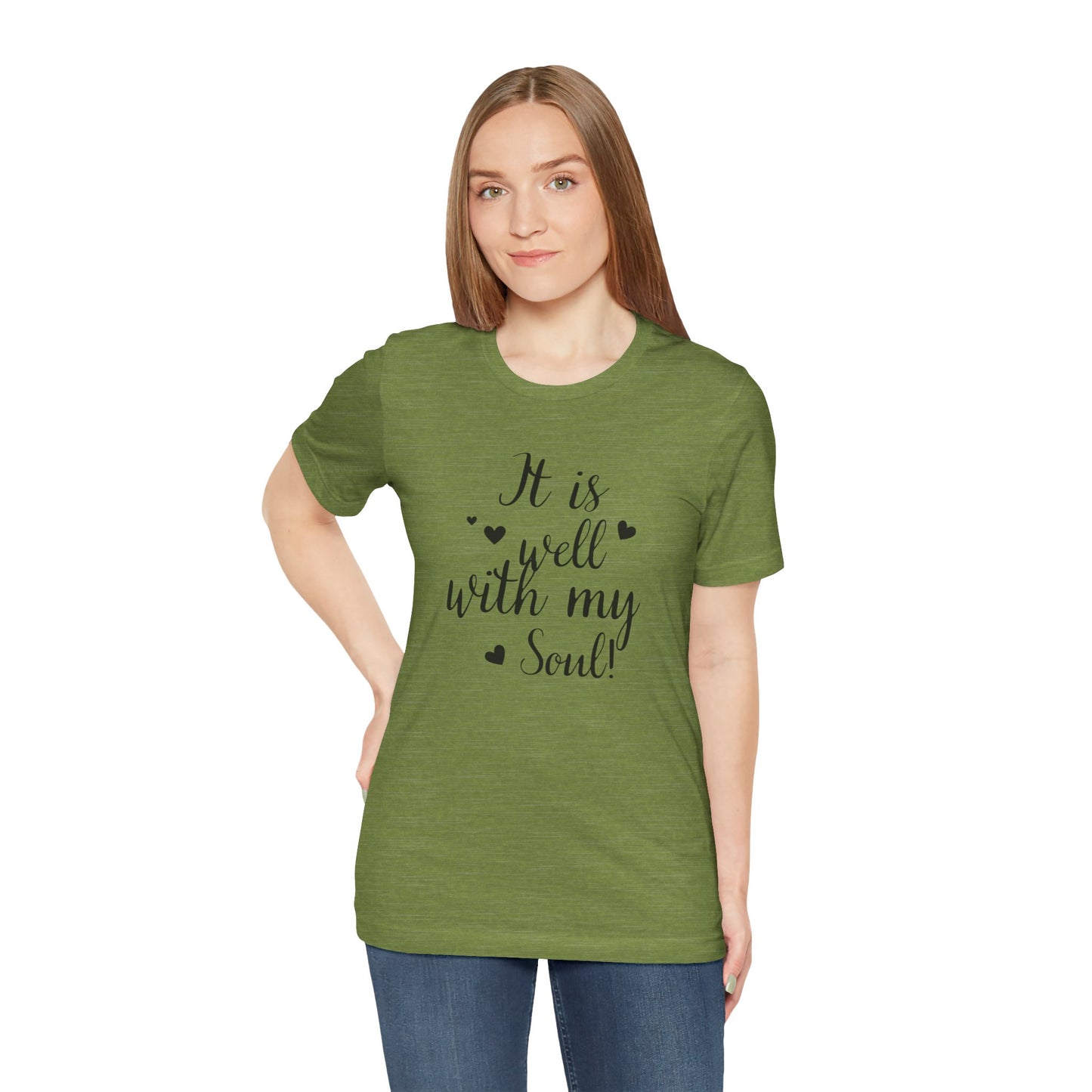 It is Well with My Soul Scripture Wear Christian T-Shirt with Bible Verse Ideal Christian Gift Ideas for Men and Women and for a Christian Lifestyle Fashion