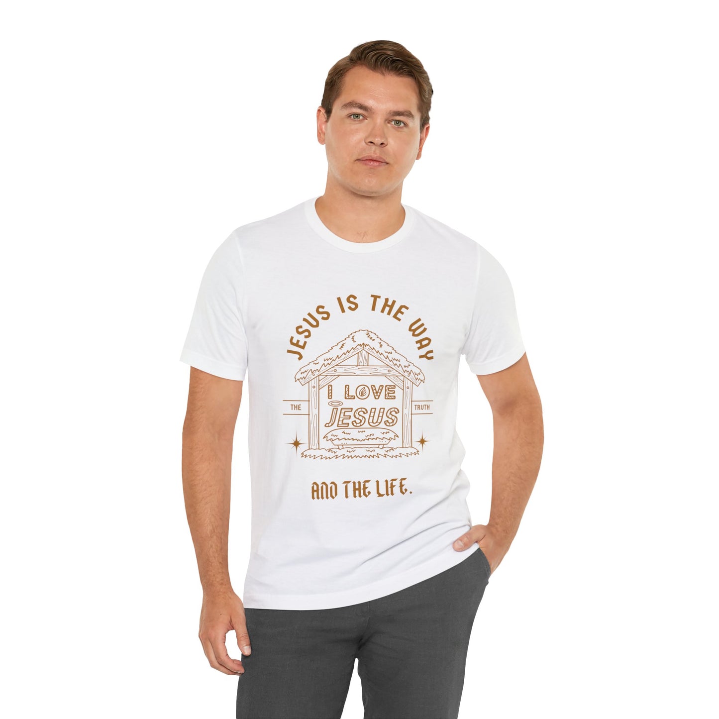 Jesus is the Way Inspirational Christian T-Shirt with Religious Graphics Ideal Religious Gift Ideas for men and Women.