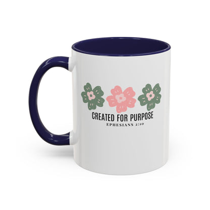 Created for Purpose Mug with Bible Verse Christian coffee mugs