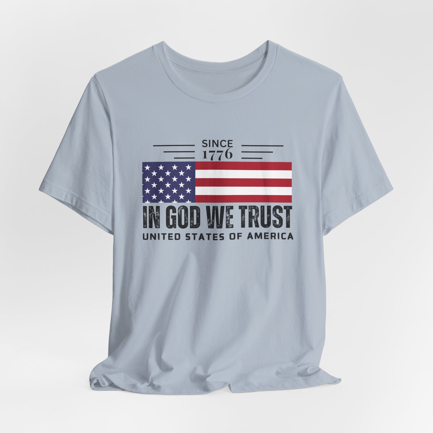 USA Flag Shirt, In God We Trust Christian Tshirt