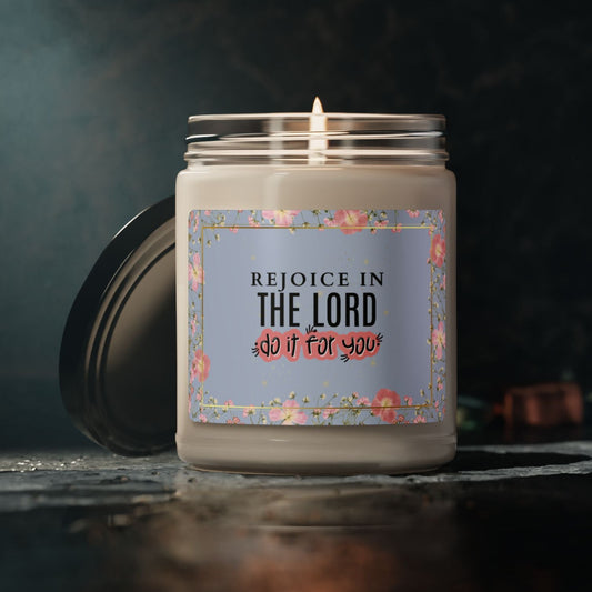 Rejoice in the Lord Christian Candle