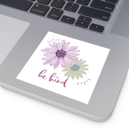 Be Kind Sticker with Bible Verse Square Sticker Be Kind Christian Sticker