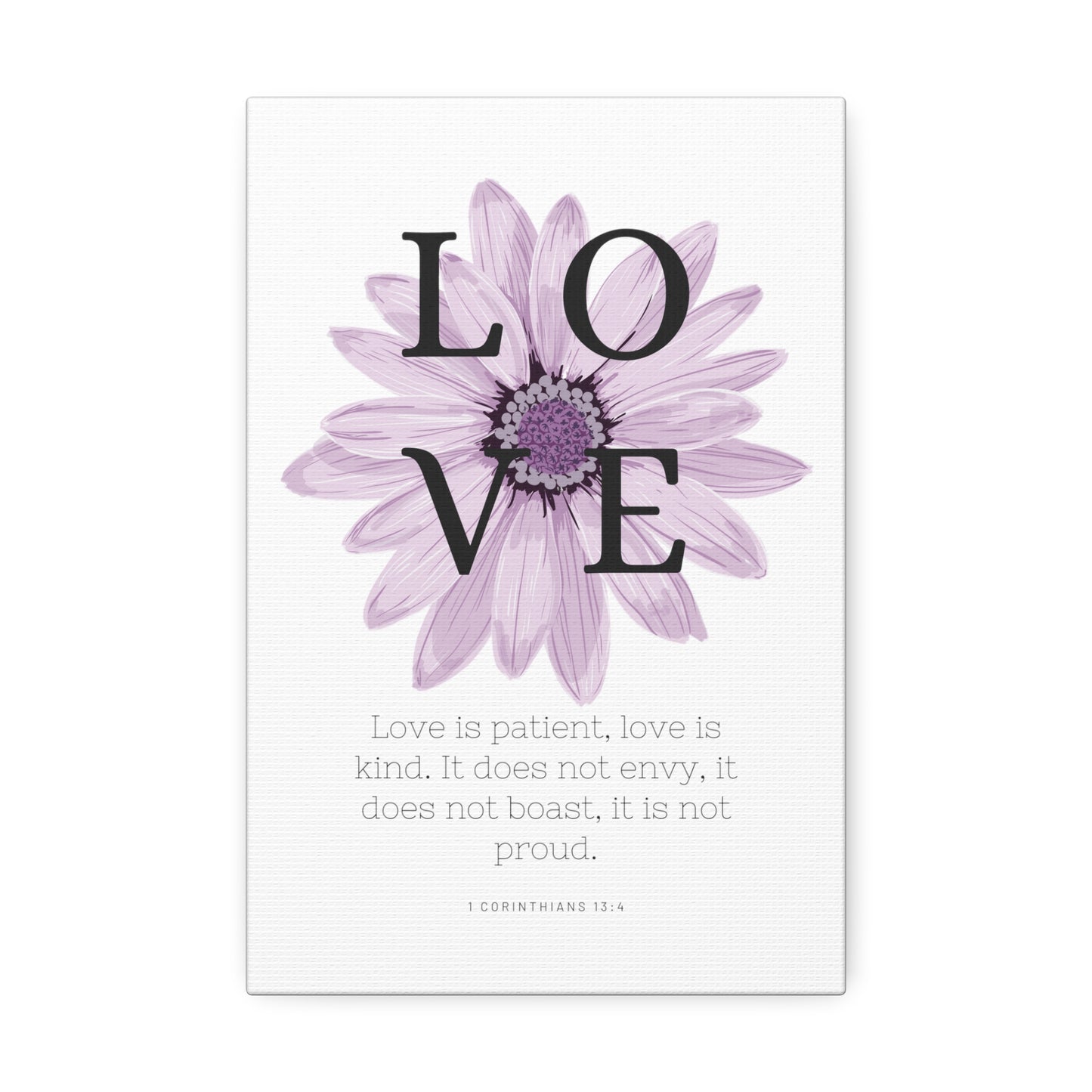 Love Is Christian Wall Art Decor with Scripture Art Prints and Inspirational Wall Art for A Christian Home Canvas Stretched, 1.5''