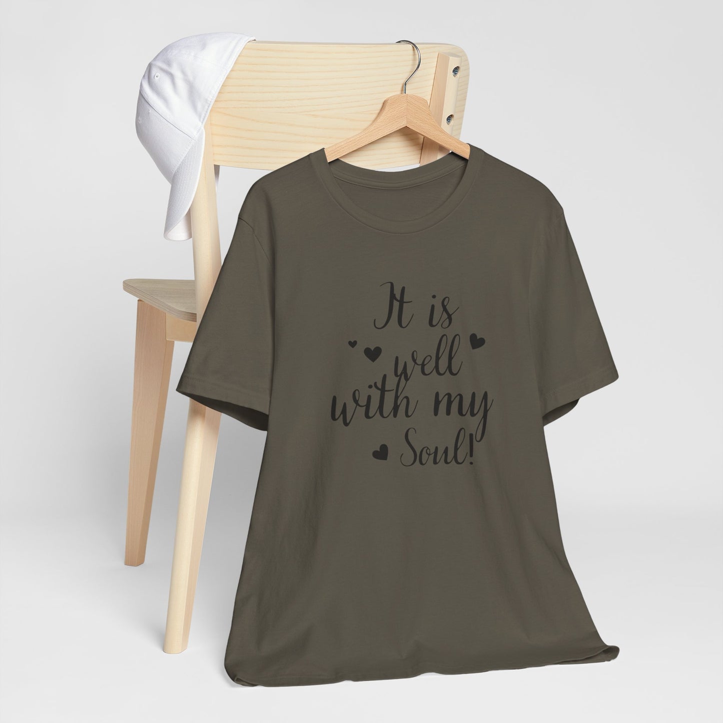 It is Well with My Soul Scripture Wear Christian T-Shirt with Bible Verse Ideal Christian Gift Ideas for Men and Women and for a Christian Lifestyle Fashion