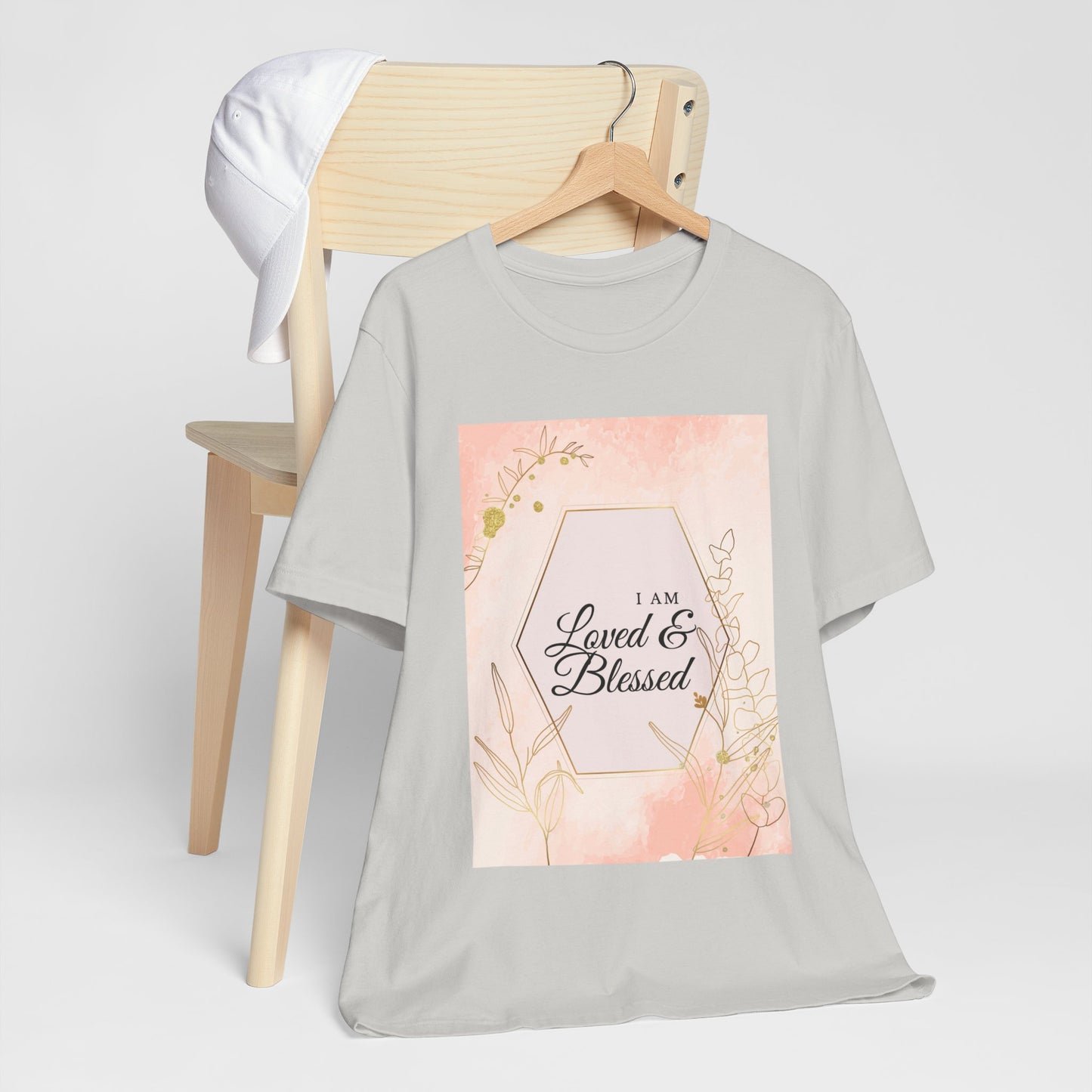 I am Loved and Blessed Comfortable Church Tee and Faith Inspired Christian T-Shirt Ideal Religious Gift Ideas for Women