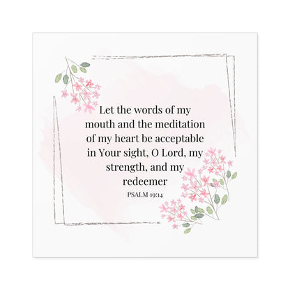 Christian Stickers, Psalms 19:14 Notebook Stickers