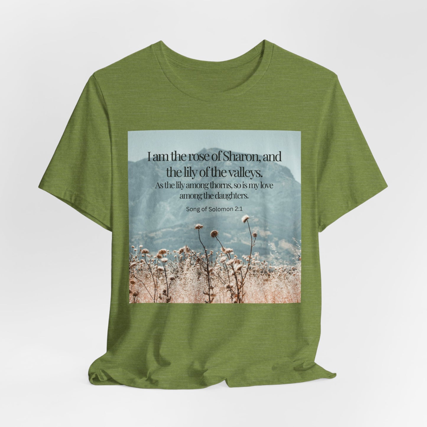 Rose of Sharon Christian Tshirt with Scripture