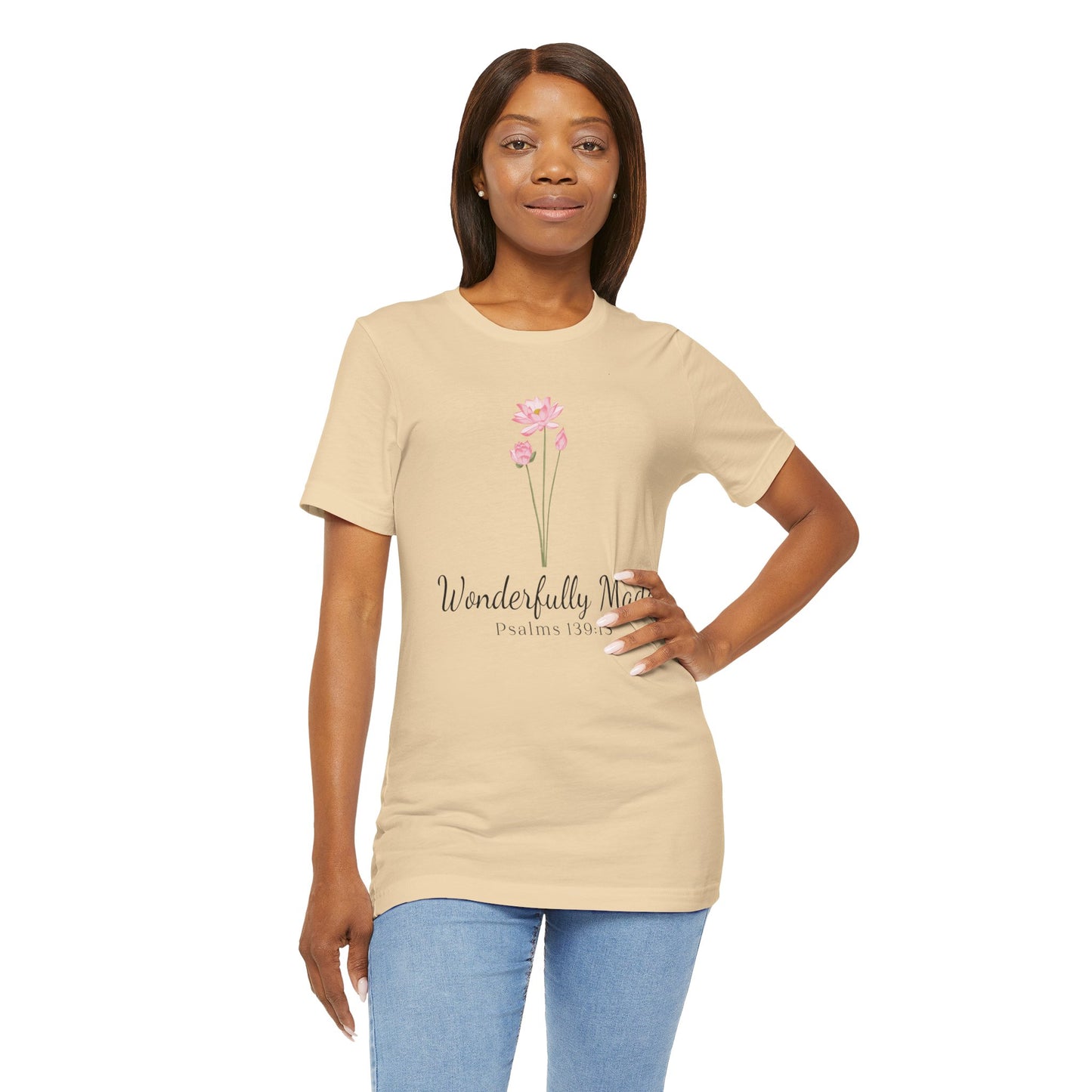 Wonderfully Made Spiritual Clothing for Daily Wear T-Shirt Ideal Christian Gift Ideas for Women