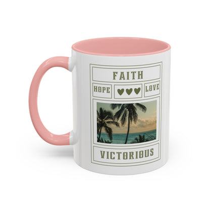 Faith Hope and Love Mug with Bible Verse Christian coffee mugs for Mom Christian Coffee Mug with Inspirational Message Accent Coffee Mug in 11oz Coffee Mug in 15 oz for coffee lovers
