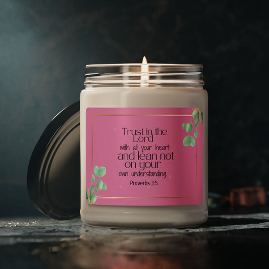 Trust in The Lord Christian Candle