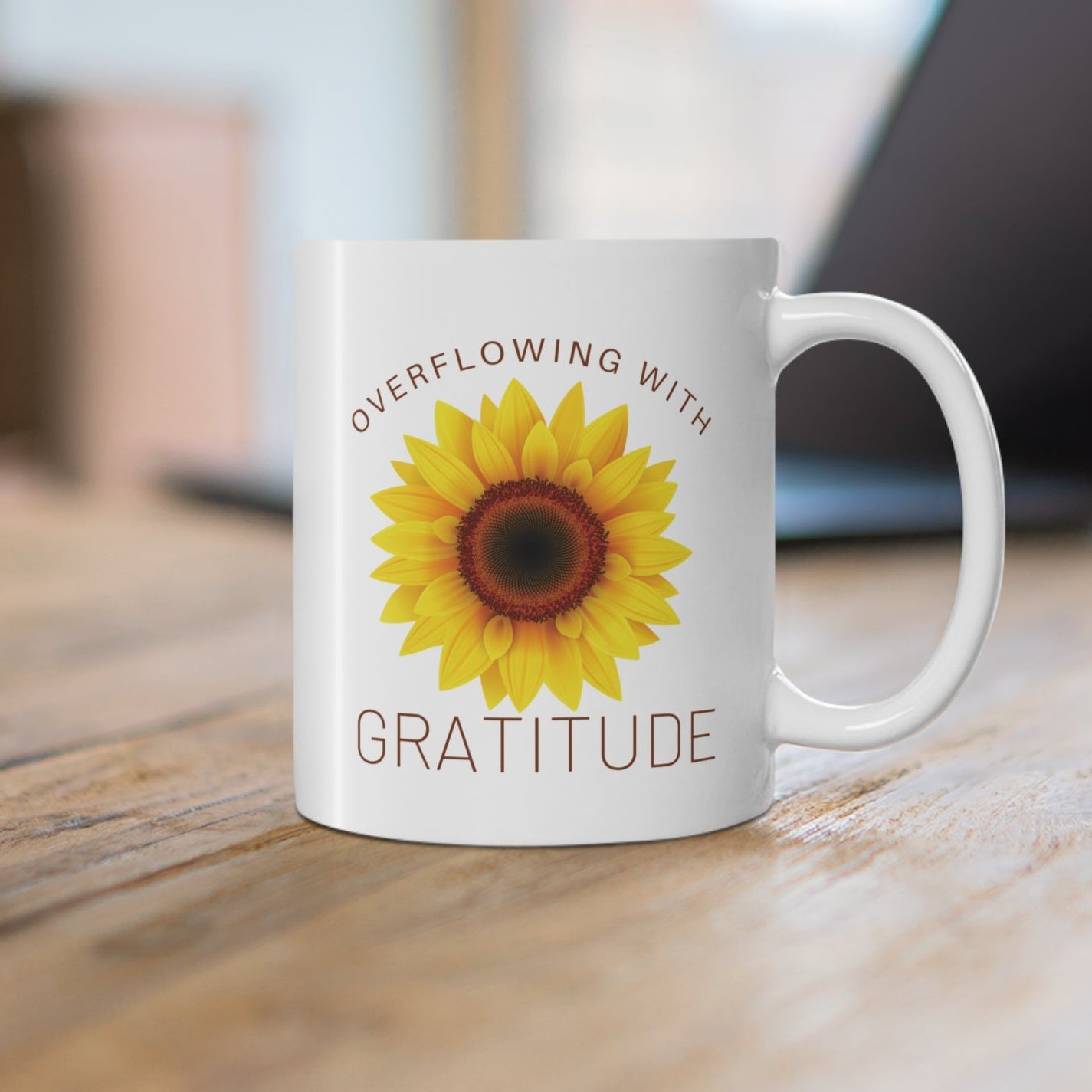 Overflowing With Gratitude Christian Coffee Mug