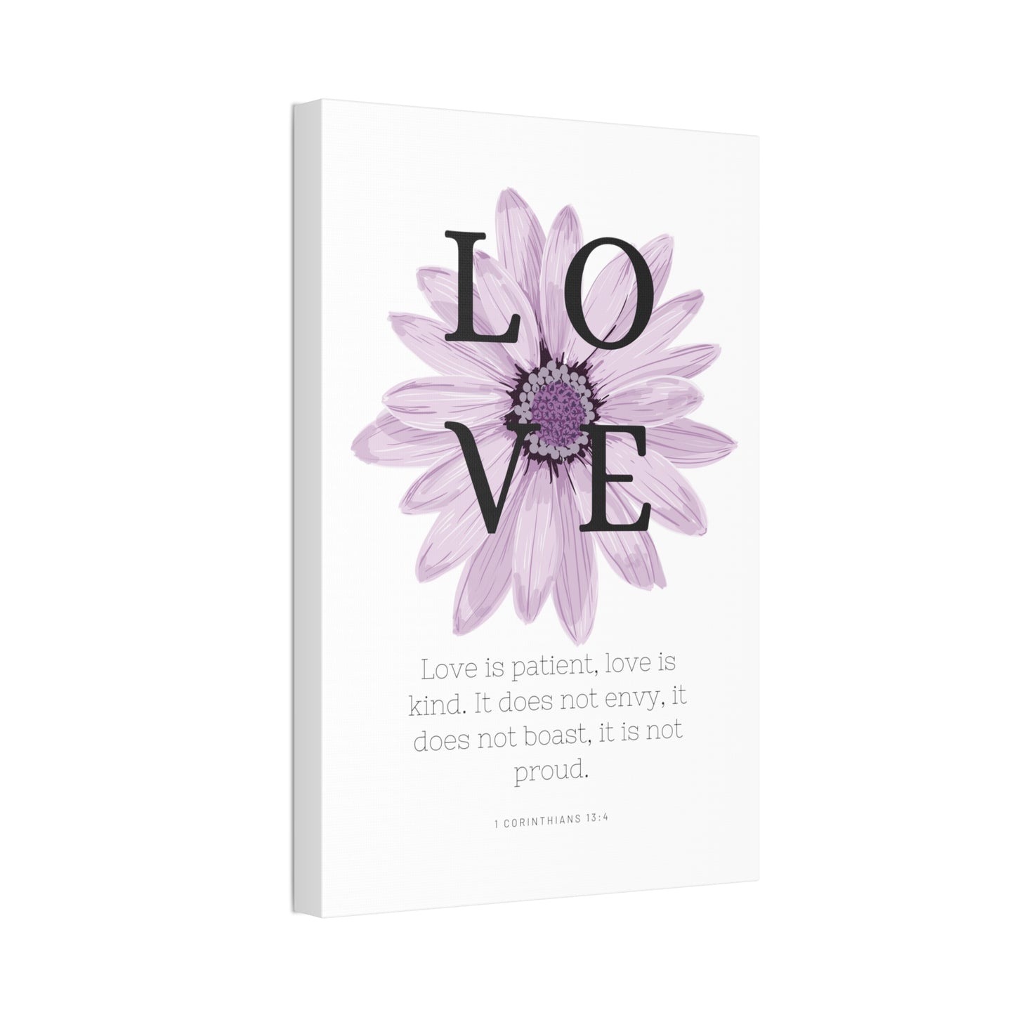 Love Is Christian Wall Art Decor with Scripture Art Prints and Inspirational Wall Art for A Christian Home Canvas Stretched, 1.5''